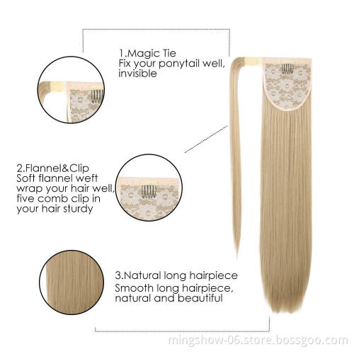 Popular hair extension pony tail hair clip, xuchang clip in pony tail maker